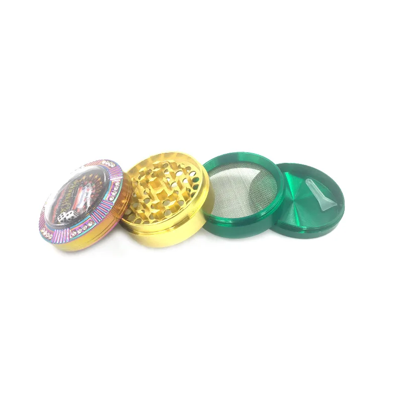 Manufacturer direct selling zinc alloy 63mm tricolor cigarette grinder, with drilling 4 layers of metal herbal grinding machine,
Manufacturer direct selling zinc alloy 63mm tricolor cigarette grinder, with drilling 4 layers of metal herbal grinding machine,