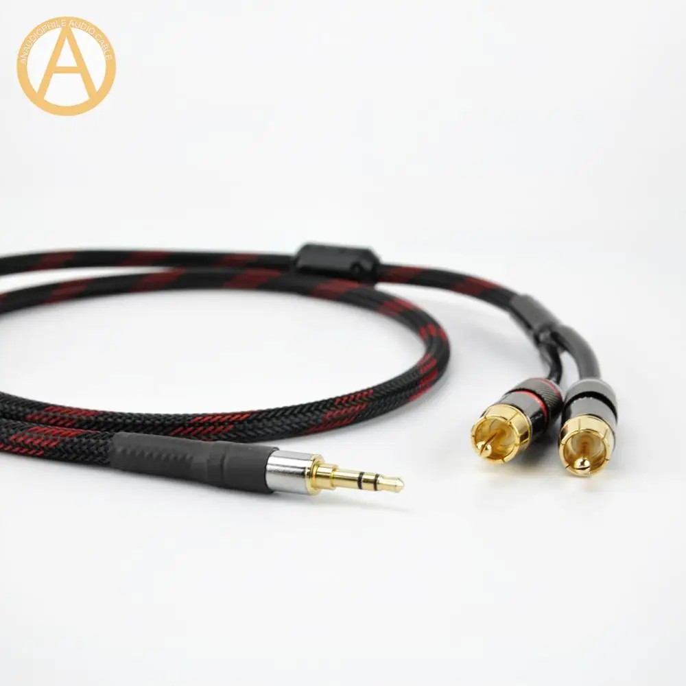 Аудиокабель Hi Fi 3 5 мм разъем для наушников RCA стерео кабель соединительный
