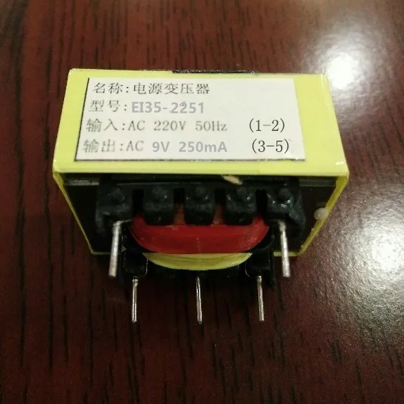 9V0.25A Le EI35-2251 2 + 3 игольчатая бленда wish Kerry's transformer 220В/9V250mA
9V0.25A Le EI35-2251 2 + 3 игольчатая бленда wish Kerry's transformer 220В/9V250mA