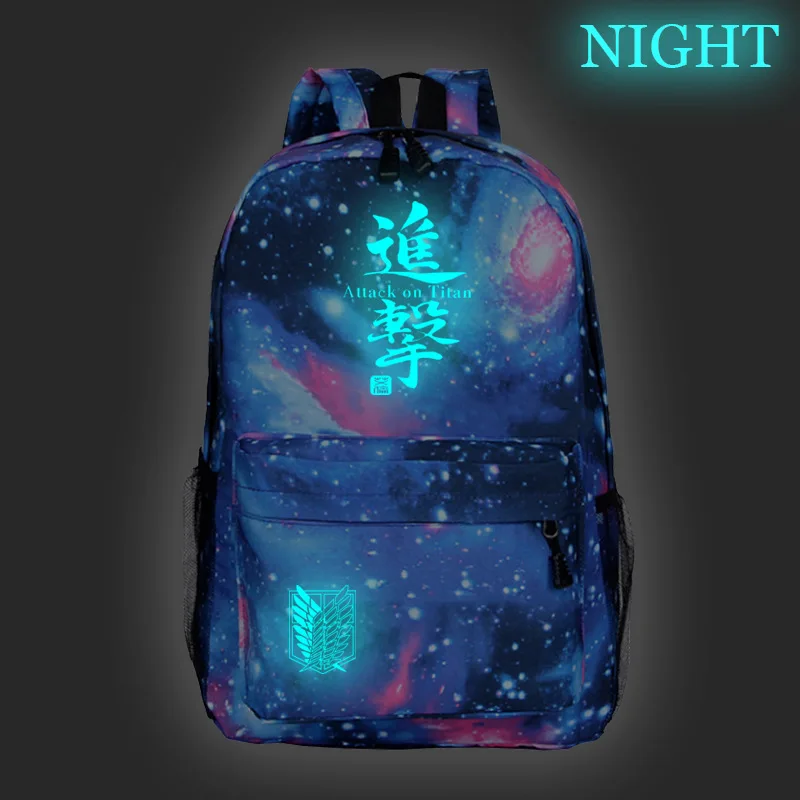 beautiful Attack on Titan Luminous backpack Students Boys Girls school Bag fashion new men women teens Daily Backpack
beautiful Attack on Titan Luminous backpack Students Boys Girls school Bag fashion new men women teens Daily Backpack