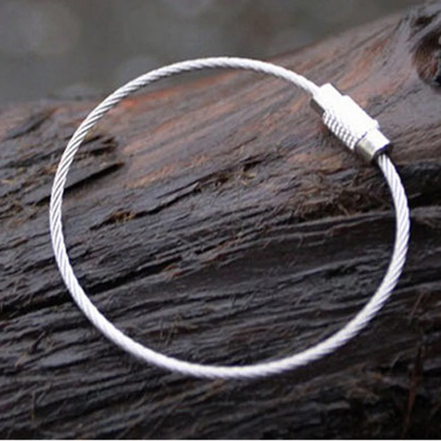 1pcs EDC camping equipment High Quality Metal 110mm Wire Circle Keychain Stianless Steel Rope Cable Key Ring Outdoor Accessory
1pcs EDC camping equipment High Quality Metal 110mm Wire Circle Keychain Stianless Steel Rope Cable Key Ring Outdoor Accessory