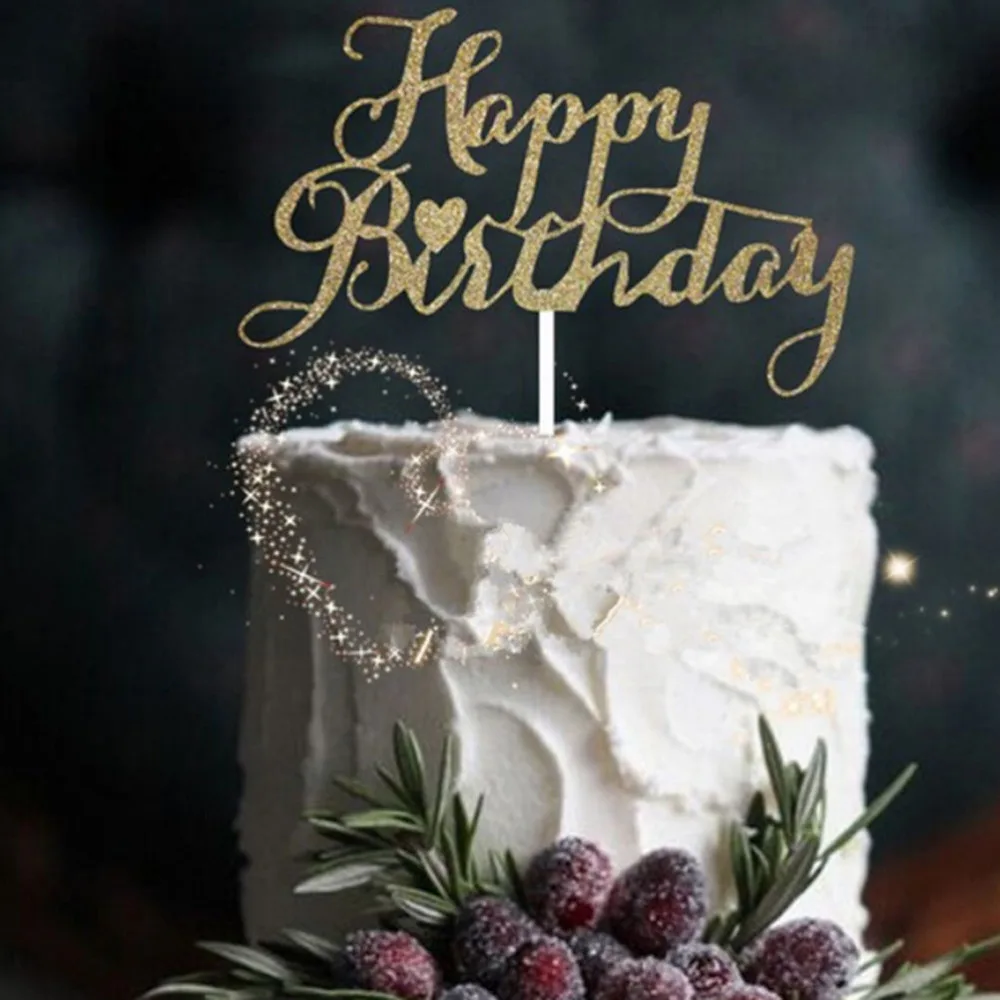 Happy Birthday Cake Topper Paper Letter Gold Silver Glitter Cake Top Flag Dessert Decoration for Birthday Party Supplies
Happy Birthday Cake Topper Paper Letter Gold Silver Glitter Cake Top Flag Dessert Decoration for Birthday Party Supplies