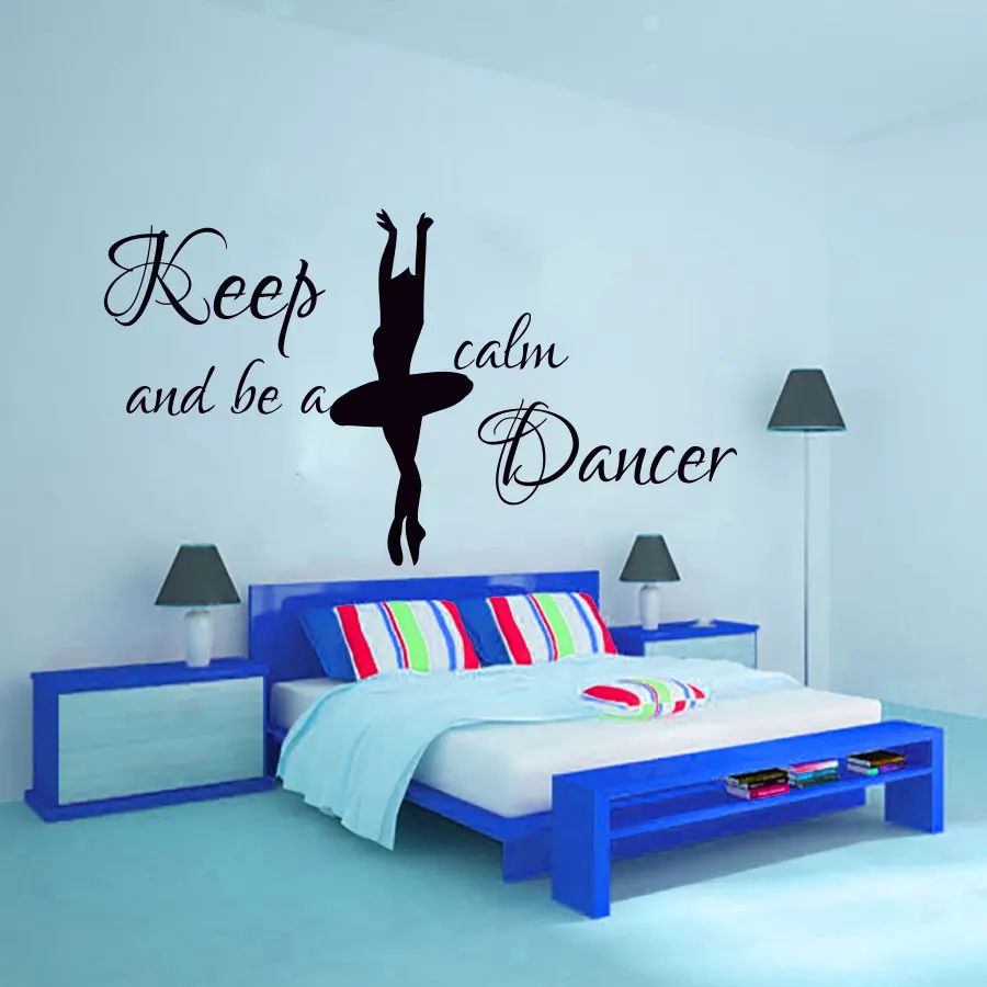 ZOOYOO Keep Calm And Be A Dancer Wall Sticker Dancers Home Decor Ballerina Silhouette Wall Decal Room Decoration For Girl
ZOOYOO Keep Calm And Be A Dancer Wall Sticker Dancers Home Decor Ballerina Silhouette Wall Decal Room Decoration For Girl