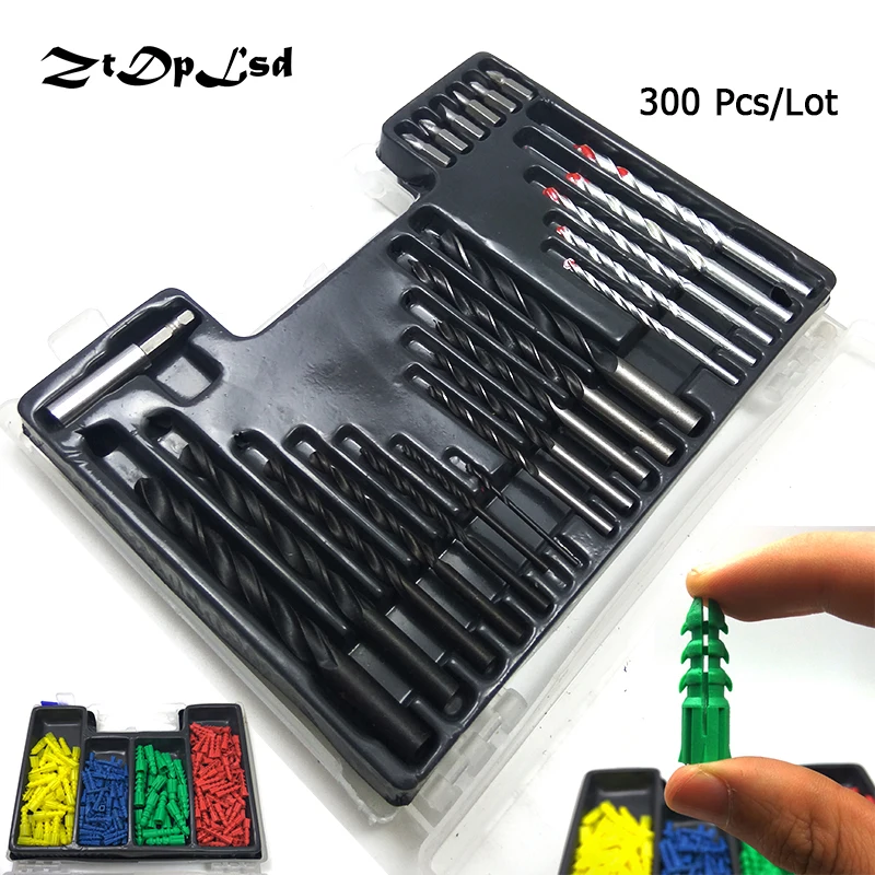 ZtDpLsd 300 Piece Drill Bit Set Screwdriver Bit and Wall Plug Set Include Metal Wood Masonry Drills Screwdriver Bits
ZtDpLsd 300 Piece Drill Bit Set Screwdriver Bit and Wall Plug Set Include Metal Wood Masonry Drills Screwdriver Bits