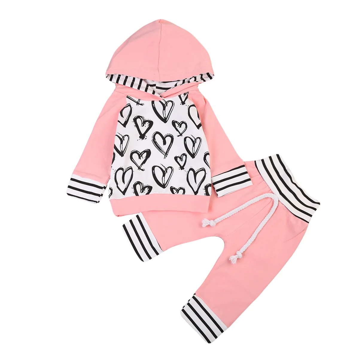 2017 Cute Toddler Kid Baby Girl Clothes Heart Print Hooded T-shirt Tops +Long Pants 2pcs Outfits Set Size 0-3T
2017 Cute Toddler Kid Baby Girl Clothes Heart Print Hooded T-shirt Tops +Long Pants 2pcs Outfits Set Size 0-3T