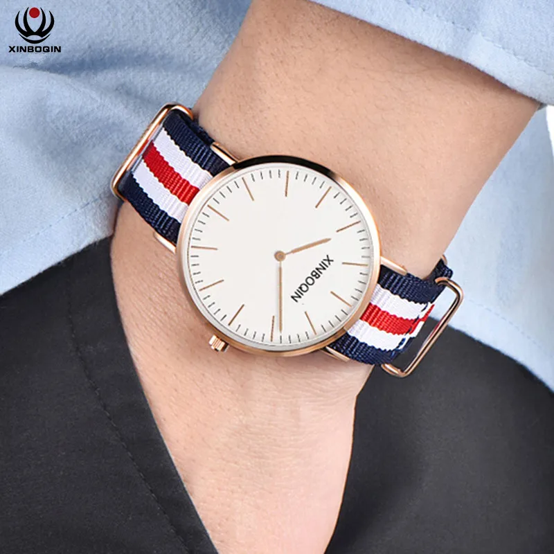 XINBOQIN Nylon Fabric Quartz Watches Men Women Fashion Waterproof Watch Sport Thin Students Canvas Unisex Wristwatches 3059
XINBOQIN Nylon Fabric Quartz Watches Men Women Fashion Waterproof Watch Sport Thin Students Canvas Unisex Wristwatches 3059