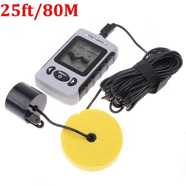 LUCKY FF718 Portable Fish Finder Sonar Wired Fish Depth Alarm 80M Fishing Tackle Fishfinder Alarm White LED Transducer Adapter
LUCKY FF718 Portable Fish Finder Sonar Wired Fish Depth Alarm 80M Fishing Tackle Fishfinder Alarm White LED Transducer Adapter