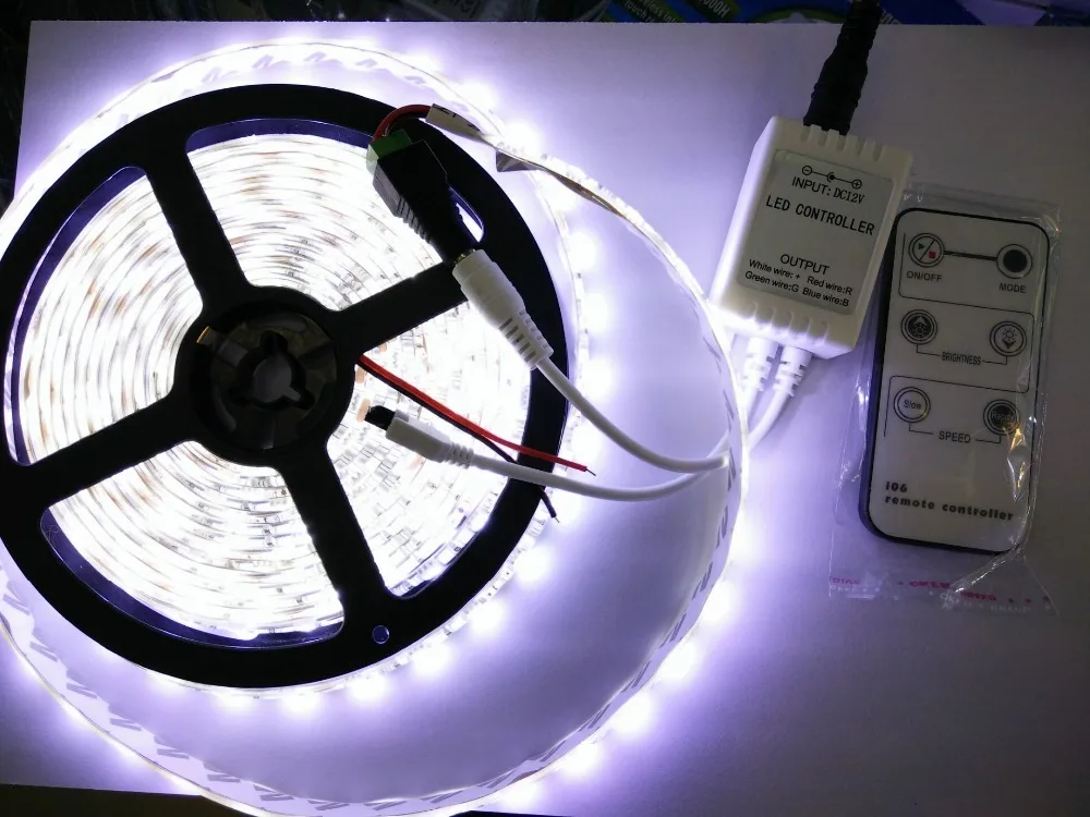 Waterproof IP65 or IP20 LED Strip 300leds/5M 5050 SMD Cool/Warm White Red Green Blue Light+single color IR controller
Waterproof IP65 or IP20 LED Strip 300leds/5M 5050 SMD Cool/Warm White Red Green Blue Light+single color IR controller
