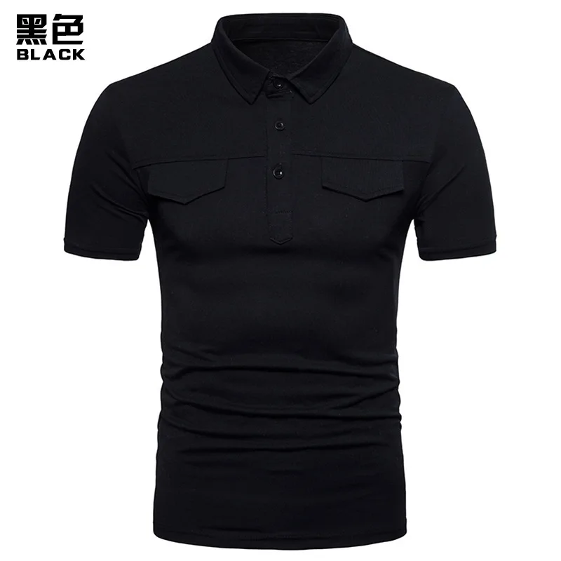 Summer Men Fashion Tshirts Slim Fit T-shirt Solid Color Lapel Short Sleeve Men Tops Mens Clothing Tees Brand Shirts
Summer Men Fashion Tshirts Slim Fit T-shirt Solid Color Lapel Short Sleeve Men Tops Mens Clothing Tees Brand Shirts