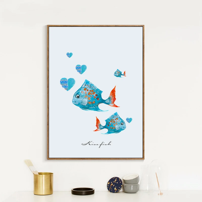Gohipang Abstract Watercolor Heart Fish A4 Canvas Art Painting Print Poster Picture Wall For Living Room Bedroom Home Decoration
Gohipang Abstract Watercolor Heart Fish A4 Canvas Art Painting Print Poster Picture Wall For Living Room Bedroom Home Decoration