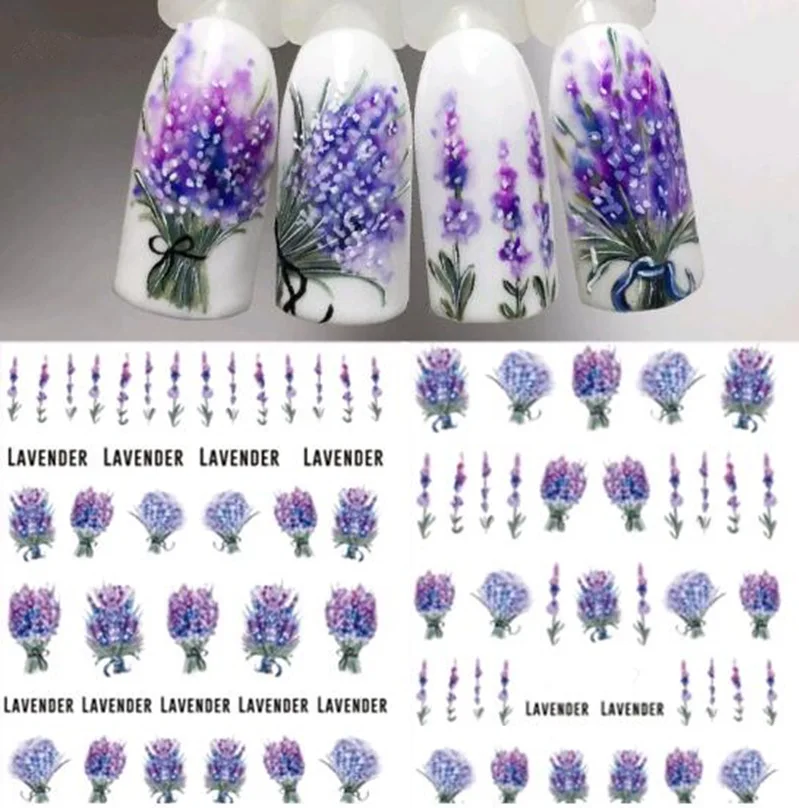 12.8cm*5.4cm 1 sheet Lavender Flower Water Decals Purple Blooming Flower Nail Transfer Decals Nail Art Water Seal Water Slide
12.8cm*5.4cm 1 sheet Lavender Flower Water Decals Purple Blooming Flower Nail Transfer Decals Nail Art Water Seal Water Slide