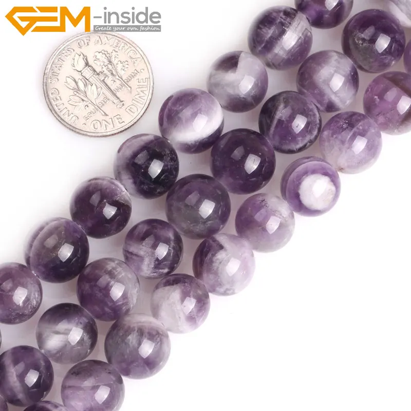 Gem-inside 6mm 10mm Big Hole Natural Gem stone Dream Lace Amethysts Round Beads For Jewelry Making 15"DIY Gift
Gem-inside 6mm 10mm Big Hole Natural Gem stone Dream Lace Amethysts Round Beads For Jewelry Making 15"DIY Gift