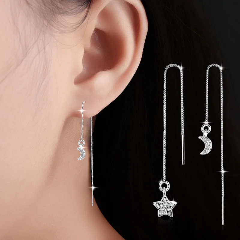 Todorova Crystal Drop Earrings Star and Moon Long Chain Ear Wire Brincos Fashion Women Accessories Jewelry
Todorova Crystal Drop Earrings Star and Moon Long Chain Ear Wire Brincos Fashion Women Accessories Jewelry