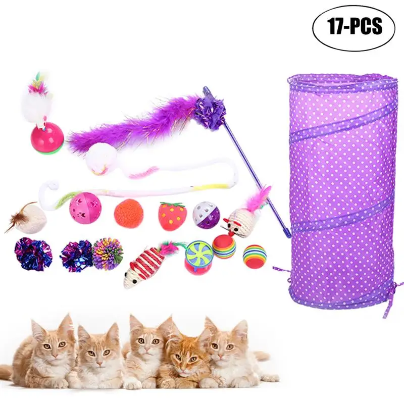 17pcs/set Pet Cat Toy Set Feather Fish Mouse Ball Toys Cat Tunnel Interactive Toy For Cats
17pcs/set Pet Cat Toy Set Feather Fish Mouse Ball Toys Cat Tunnel Interactive Toy For Cats