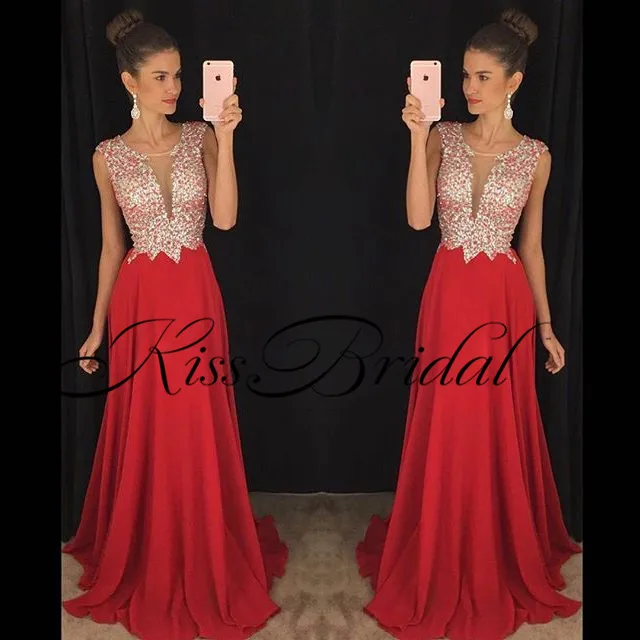 New Style Long Prom Dresses 2017 Scoop Sleeveless A-Line Floor Length Beading Chiffon Evening Dresses Vestido longo de festa
New Style Long Prom Dresses 2017 Scoop Sleeveless A-Line Floor Length Beading Chiffon Evening Dresses Vestido longo de festa