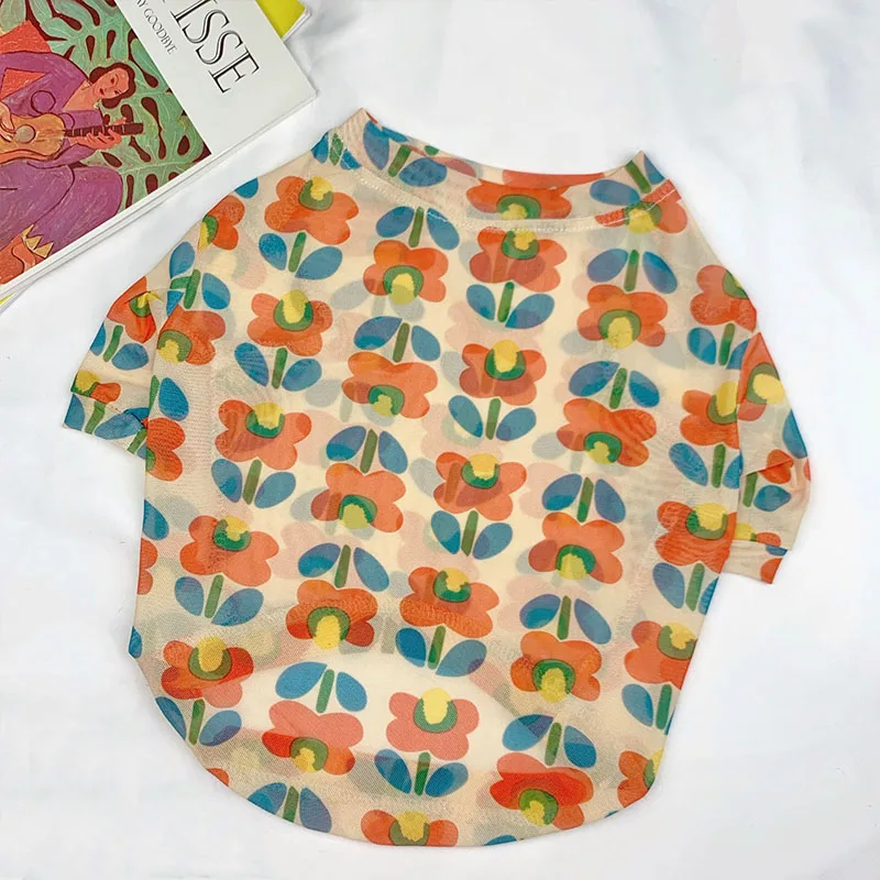 Summer Dog Clothes for Small Dogs Floral Tee for French Bulldog Pug Tshirt Cool Mesh Pet Clothing Puppy Costume Dog Apparel M-XL
Summer Dog Clothes for Small Dogs Floral Tee for French Bulldog Pug Tshirt Cool Mesh Pet Clothing Puppy Costume Dog Apparel M-XL