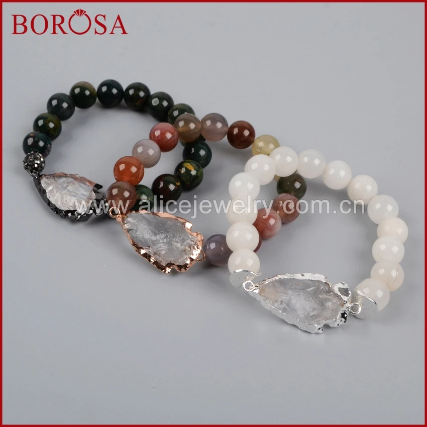 BOROSA 5 шт. черный/розовое золото натуральный серебристый цвет в виде кварцевого