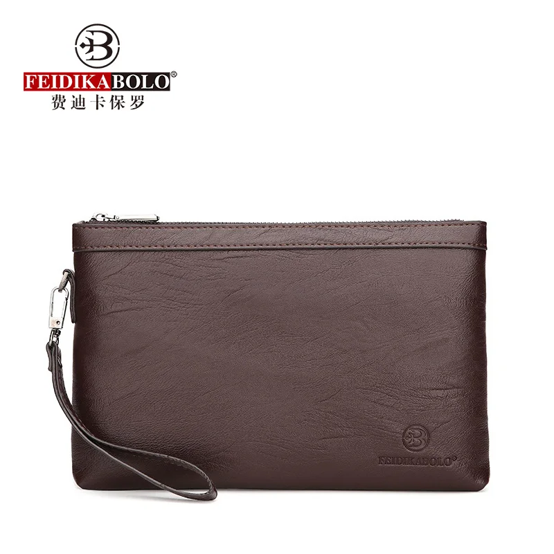 FEIDIKABOLO Boutique Solid Color Men's Clutch Bag New Fashion Large-Capacity Mobile Phone Bag Wild Casual Change Card Package
FEIDIKABOLO Boutique Solid Color Men's Clutch Bag New Fashion Large-Capacity Mobile Phone Bag Wild Casual Change Card Package