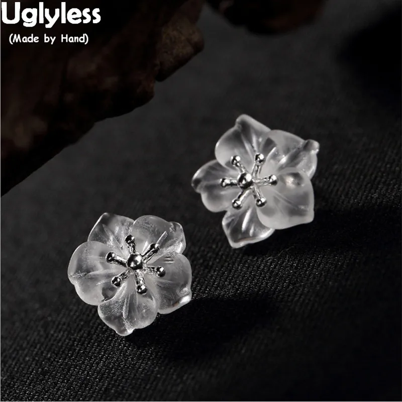 Uglyless Real 925 Sterling Silver Natural Transparent White Crystals Earrings Women Romantic Plum Flower Brincos Fashion Jewelry
Uglyless Real 925 Sterling Silver Natural Transparent White Crystals Earrings Women Romantic Plum Flower Brincos Fashion Jewelry