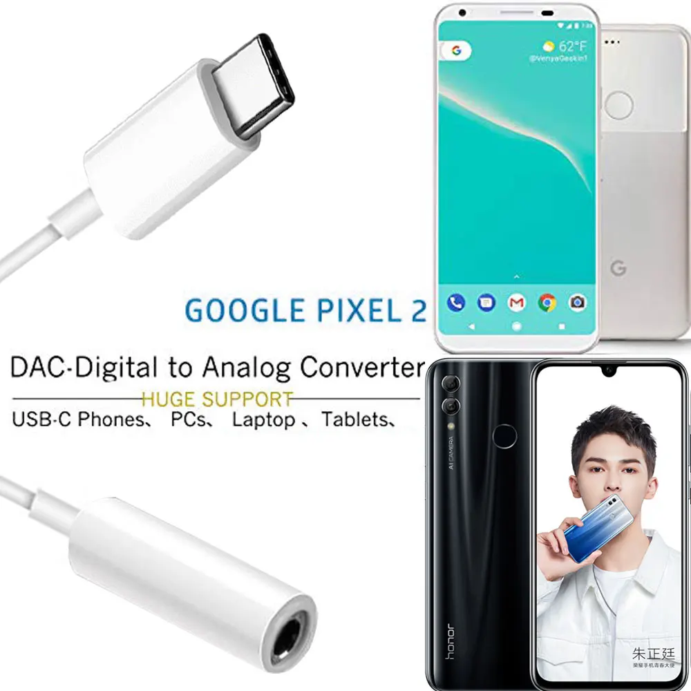 Адаптер для наушников с разъемом USB Type-C на 3 5 мм аудиокабель iPad Pro Huawei Xiaomi все