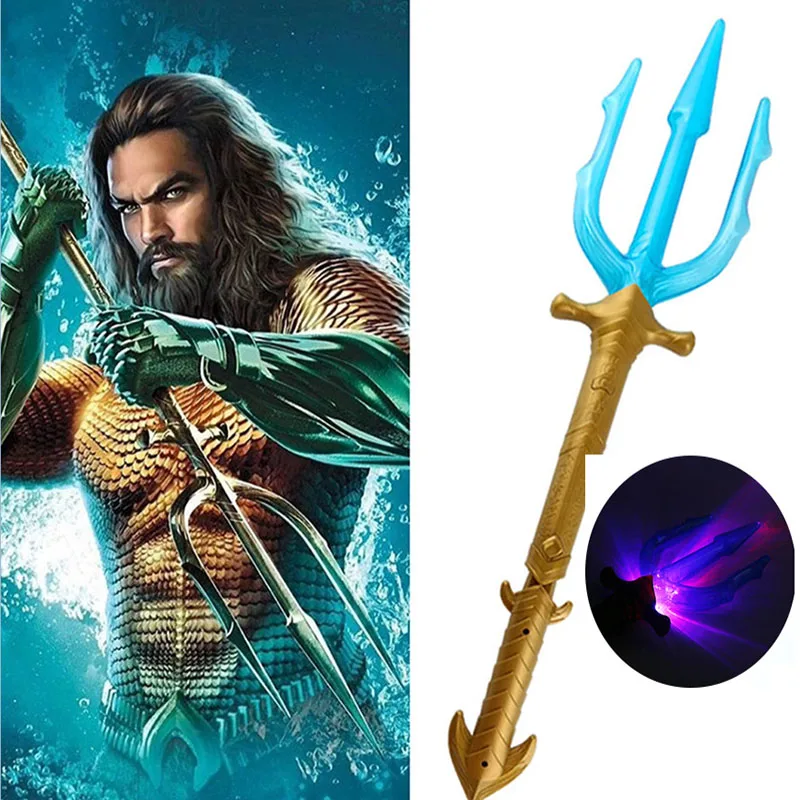 Movie Aquaman Trident Toy Arthur Curry Orin Weapon Light sword light up led Flashing Lightstick For Boy's Gift
Movie Aquaman Trident Toy Arthur Curry Orin Weapon Light sword light up led Flashing Lightstick For Boy's Gift