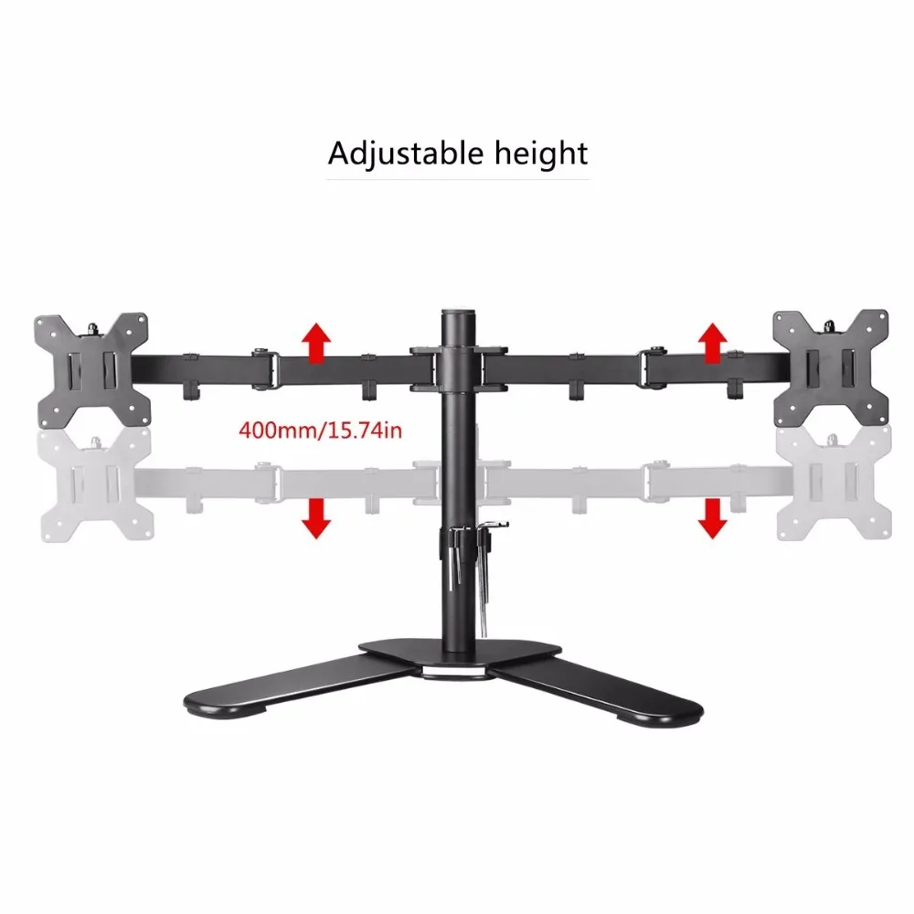 Suptek Fully Adjustable Dual Arm LCD LED Monitor Stand Desk Mount Bracket for 13"-27" Screens 360 degree Rotation ML6442
Suptek Fully Adjustable Dual Arm LCD LED Monitor Stand Desk Mount Bracket for 13"-27" Screens 360 degree Rotation ML6442