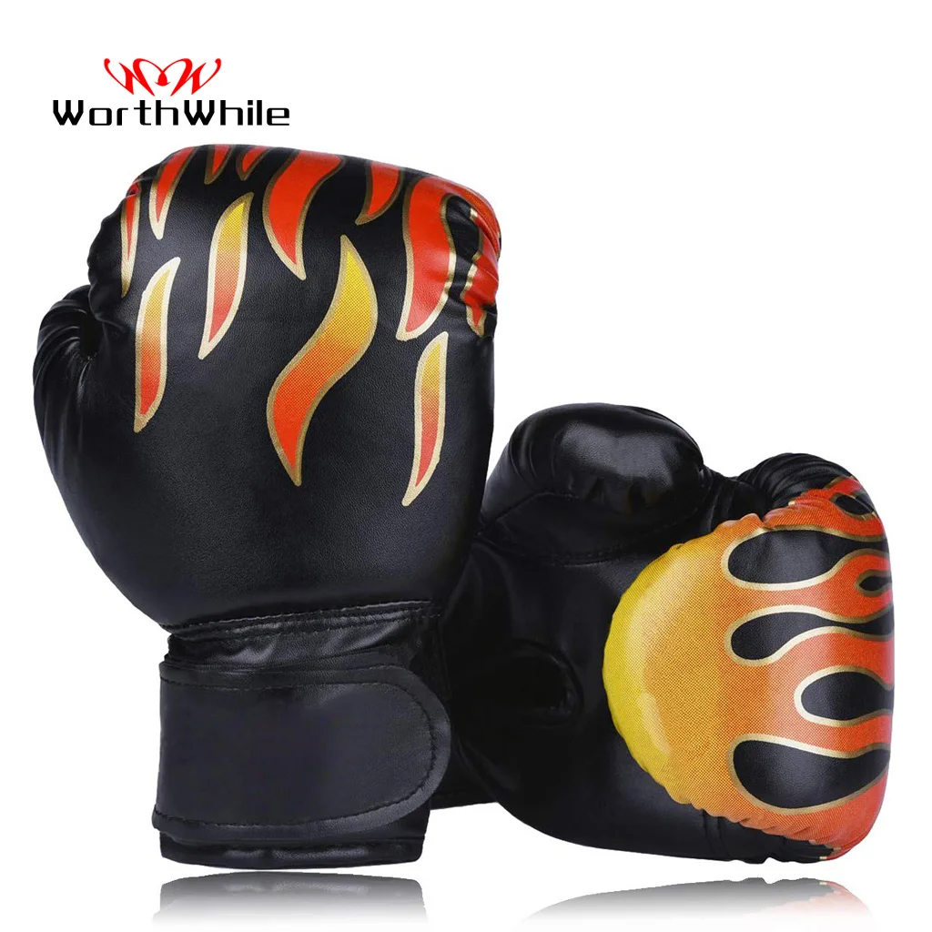 

WorthWhile 6OZ Kids PU Kick Boxing Gloves Punching Karate Muay Thai Guantes De Boxeo Free Fight MMA Sanda Training Equipment