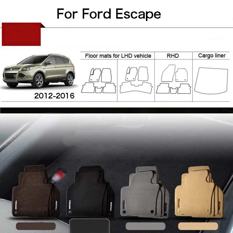 5pcs Custom Made 1/2" Thickness Solid Nylon Interior Odorless Floor Carpet Mats Cover Fitted For Ford Escape 12-16
5pcs Custom Made 1/2" Thickness Solid Nylon Interior Odorless Floor Carpet Mats Cover Fitted For Ford Escape 12-16