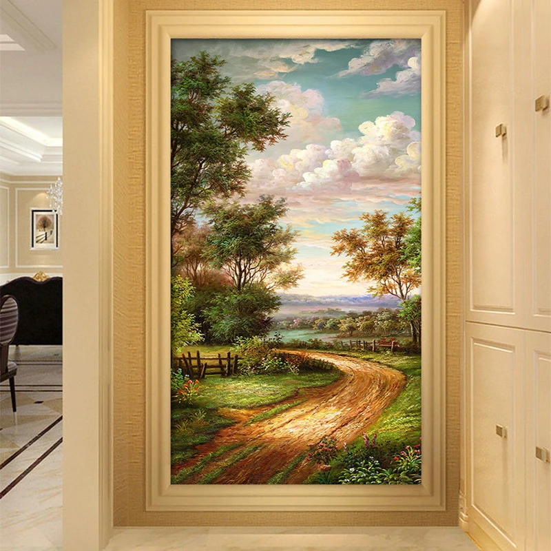 Photo Wallpaper 3D Pastoral Country Road Landscape Oil Painting Wall Cloth Living Room Hotel Entrance Backdrop Wall Decor Murals
Photo Wallpaper 3D Pastoral Country Road Landscape Oil Painting Wall Cloth Living Room Hotel Entrance Backdrop Wall Decor Murals
