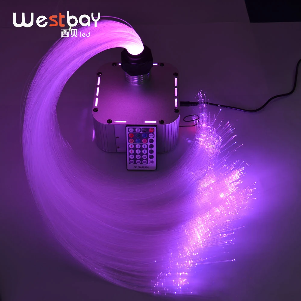 32 Вт RGB 4 скоростной Мерцающий СВЕТОДИОДНЫЙ комплект из оптоволоконного