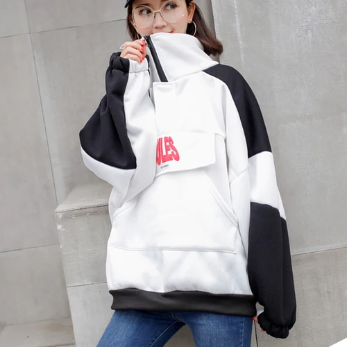 Hot 2020 Harajuku Women Hoodies Long Sleeve BF style Casual Loose Color matching clothes Sweatshirt Pullover Tops Coat Plus Size
Hot 2020 Harajuku Women Hoodies Long Sleeve BF style Casual Loose Color matching clothes Sweatshirt Pullover Tops Coat Plus Size