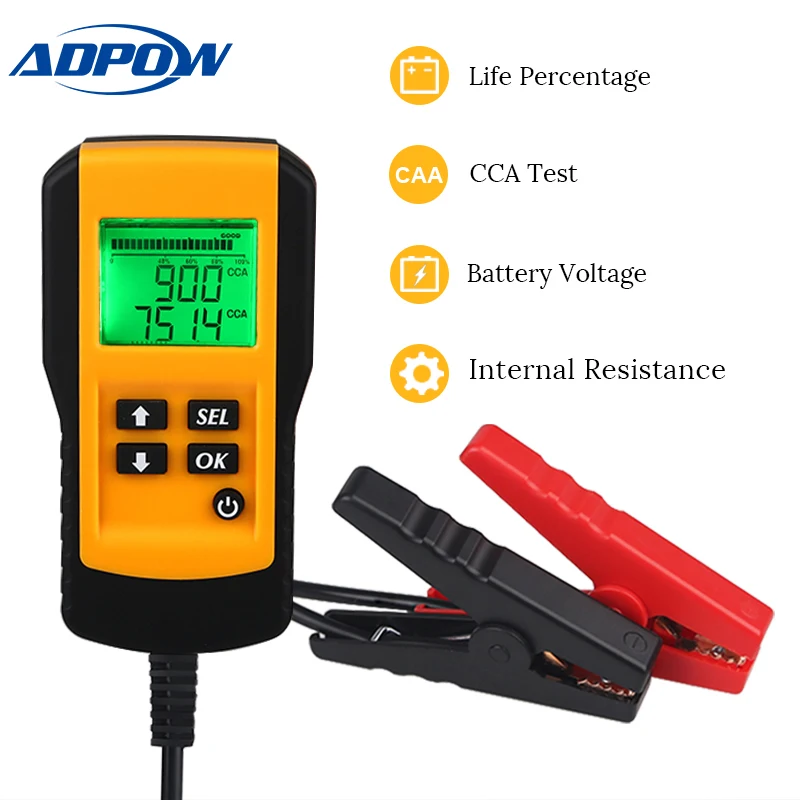 Digital 12V Car Battery Analyzer Automotive Battery Tester of Battery Condition Voltage Resistance CCA Value Test Detector
Digital 12V Car Battery Analyzer Automotive Battery Tester of Battery Condition Voltage Resistance CCA Value Test Detector