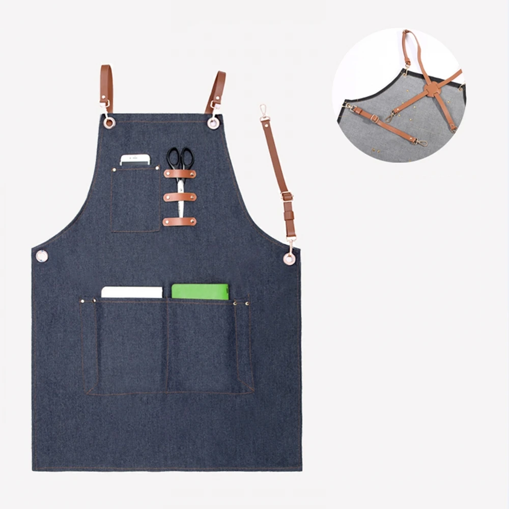 4 Styles Unisex cotton Denim aprons leather Uniform pinafore for Woman Men Kitchen apron for Chef Cooking working delantal
4 Styles Unisex cotton Denim aprons leather Uniform pinafore for Woman Men Kitchen apron for Chef Cooking working delantal