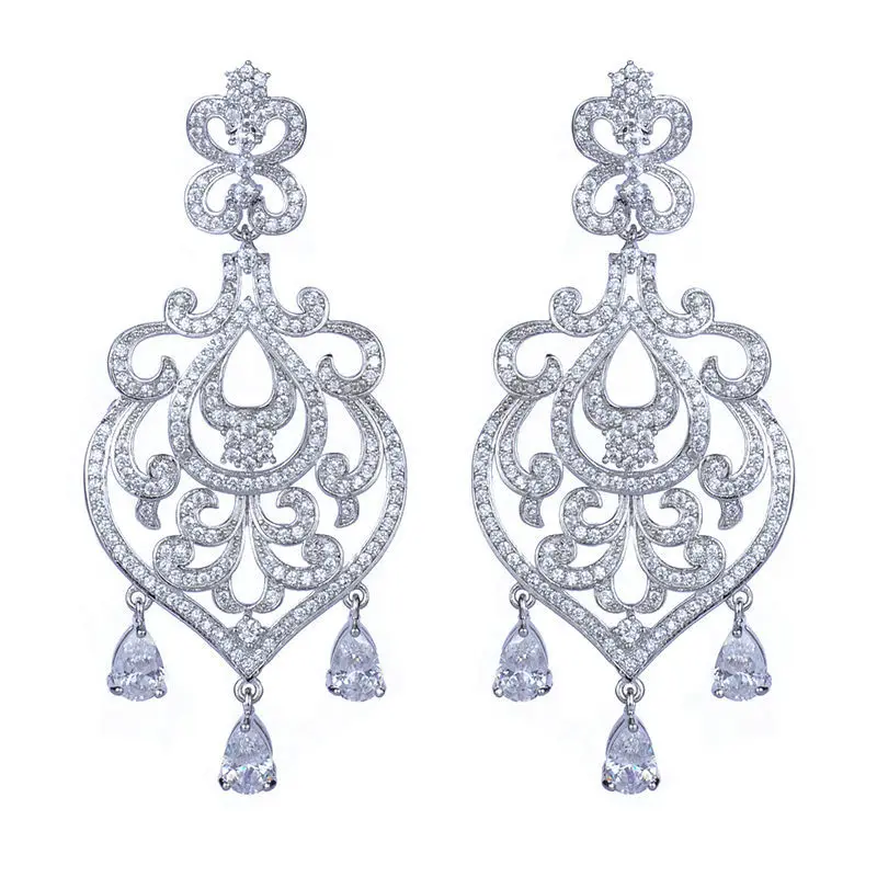 Latest Luxury white gold Jewelry Design AAA CZ Crystal Dangle Drop Earring for Wedding Women Bridal GLE4222
Latest Luxury white gold Jewelry Design AAA CZ Crystal Dangle Drop Earring for Wedding Women Bridal GLE4222