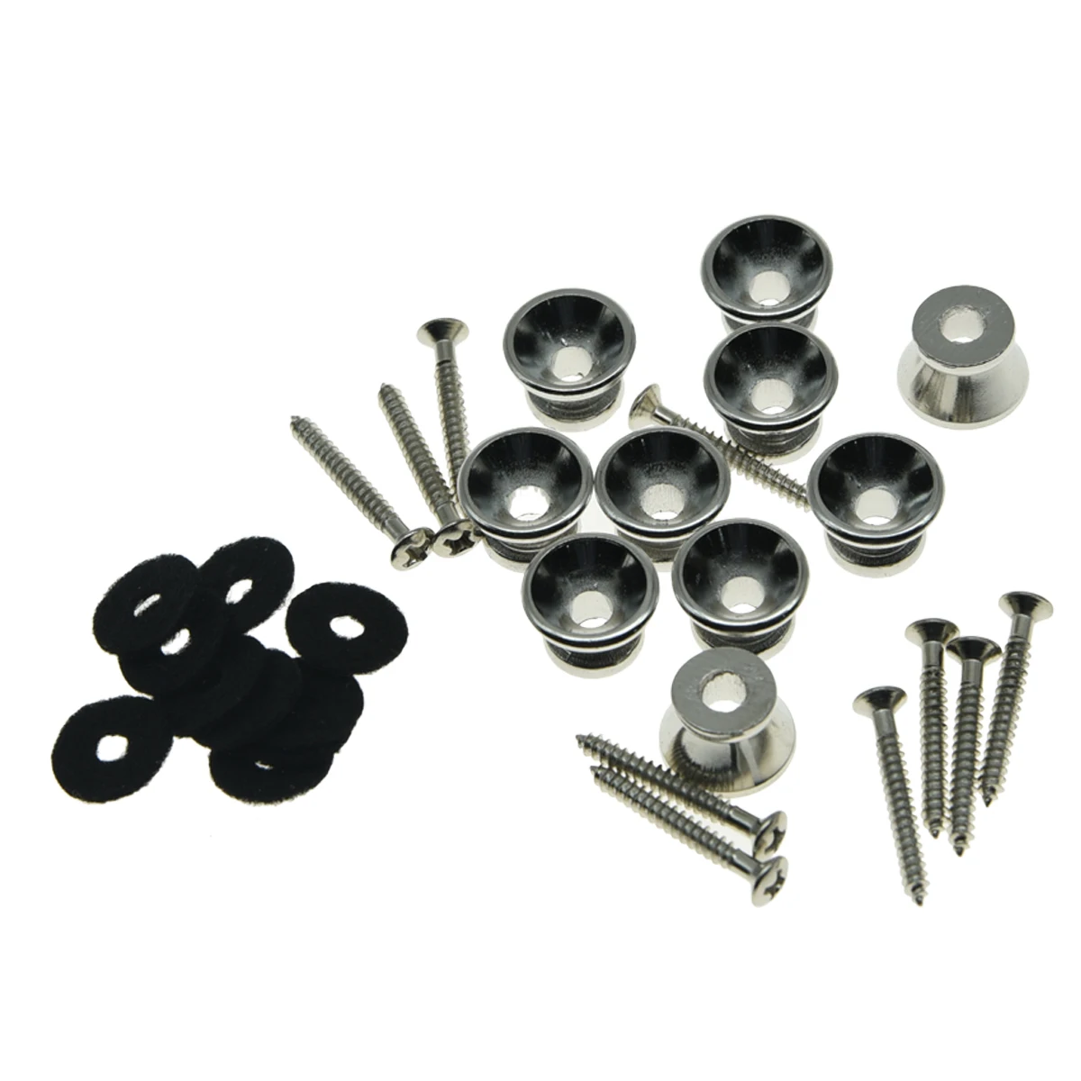 KAISH 10pcs Chrome Guitar Strap Pins Guitar Strap Knobs Buttons Guitar End Pins with Screws and Washers
KAISH 10pcs Chrome Guitar Strap Pins Guitar Strap Knobs Buttons Guitar End Pins with Screws and Washers