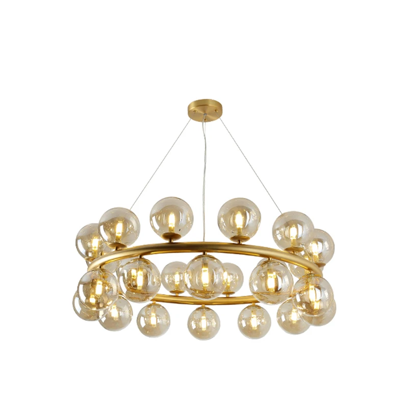 Modern Amber Glass LED Pendant Lamp Round 12 24 Heads Bubble Ball Pendant Lights For Bar Parlor Suspension Home Lighting G768
Modern Amber Glass LED Pendant Lamp Round 12 24 Heads Bubble Ball Pendant Lights For Bar Parlor Suspension Home Lighting G768