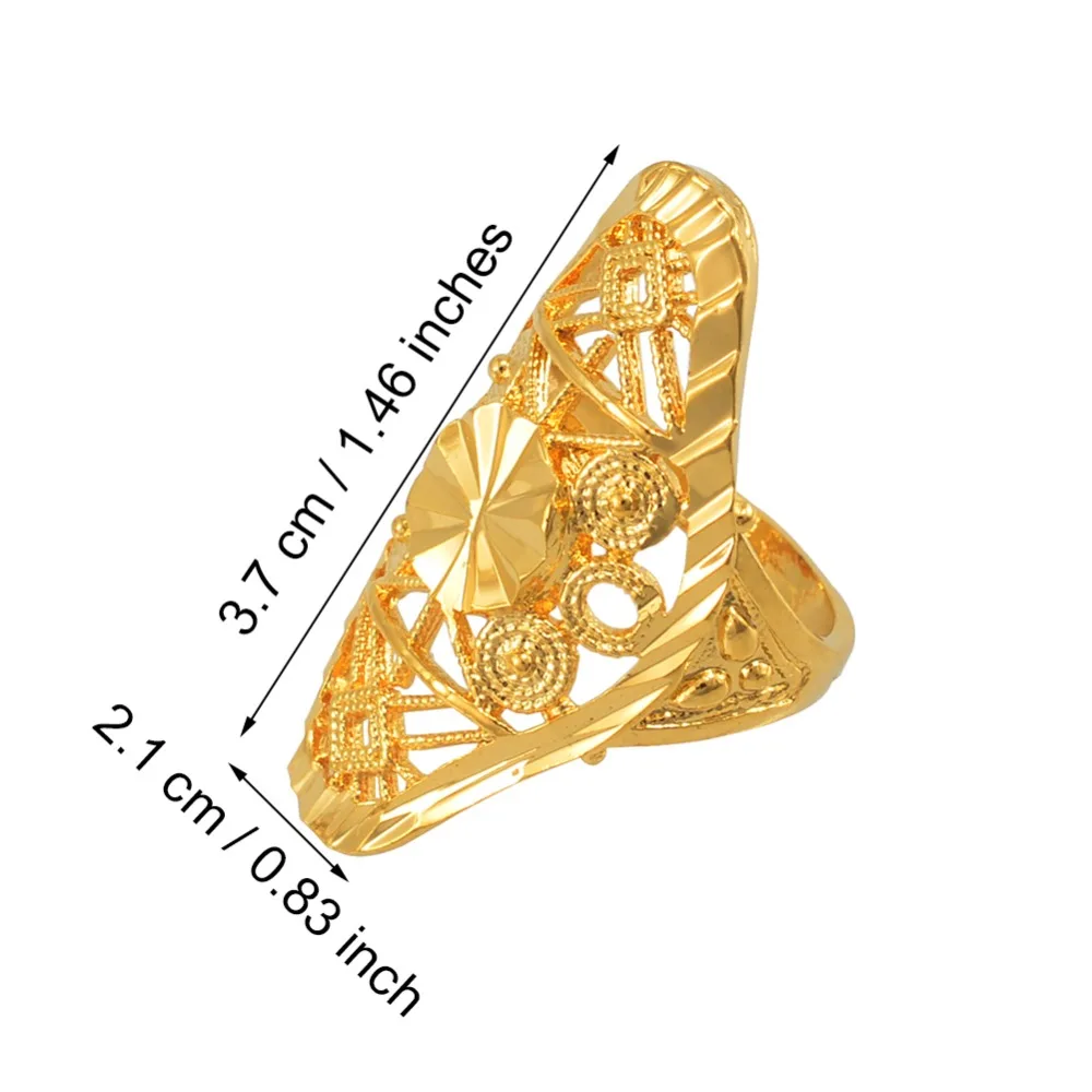 Anniyo Золотое кольцо для женщин золотой цвет Африканское эфиопское ювелирные