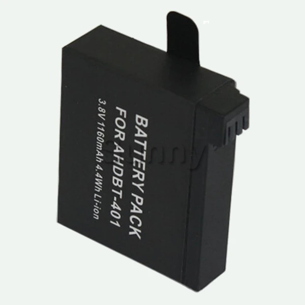 Battery for Go Pro HERO 4 Black,HERO 4 Silver, GO-PRO HERO4 and AHDBT-401, AHDBT 401, AHDBT401 1160mAh 3.8V
Battery for Go Pro HERO 4 Black,HERO 4 Silver, GO-PRO HERO4 and AHDBT-401, AHDBT 401, AHDBT401 1160mAh 3.8V