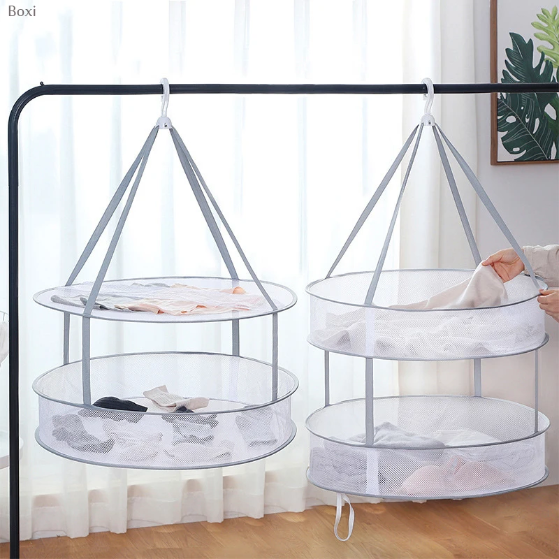 Boxi New Double-layer Clothes Dryer Basket Foldable Windproof Underwear Drying Net Multi-purpose Clothes Drying Rack Basket
Boxi New Double-layer Clothes Dryer Basket Foldable Windproof Underwear Drying Net Multi-purpose Clothes Drying Rack Basket
