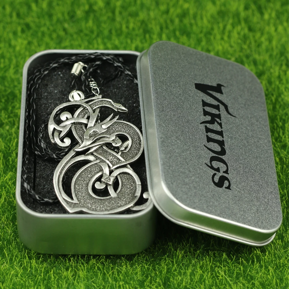 LANGHONG 10pcs Viking Nordic Dragon Necklace Nordic Vikings Dragon Amulet Pendant Necklace Original Jewelry Talisman
LANGHONG 10pcs Viking Nordic Dragon Necklace Nordic Vikings Dragon Amulet Pendant Necklace Original Jewelry Talisman