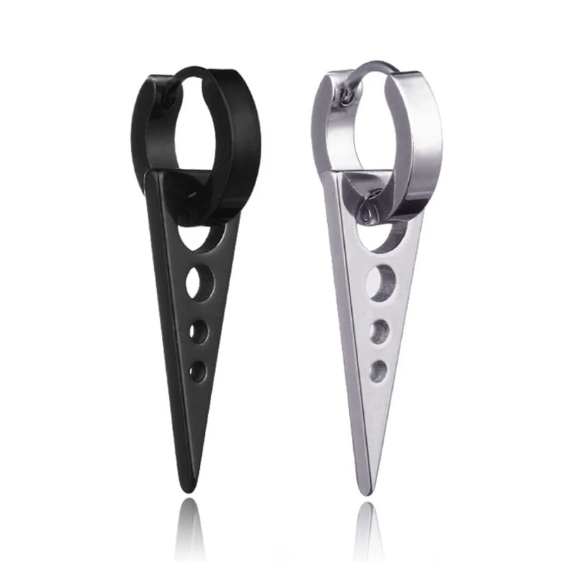 KOFSAC Korean Fashion Men's Ear Jewelry Titanium Steel Earrings for Women Black Punk Triangle Piercing & Non perforated Earring
KOFSAC Korean Fashion Men's Ear Jewelry Titanium Steel Earrings for Women Black Punk Triangle Piercing & Non perforated Earring