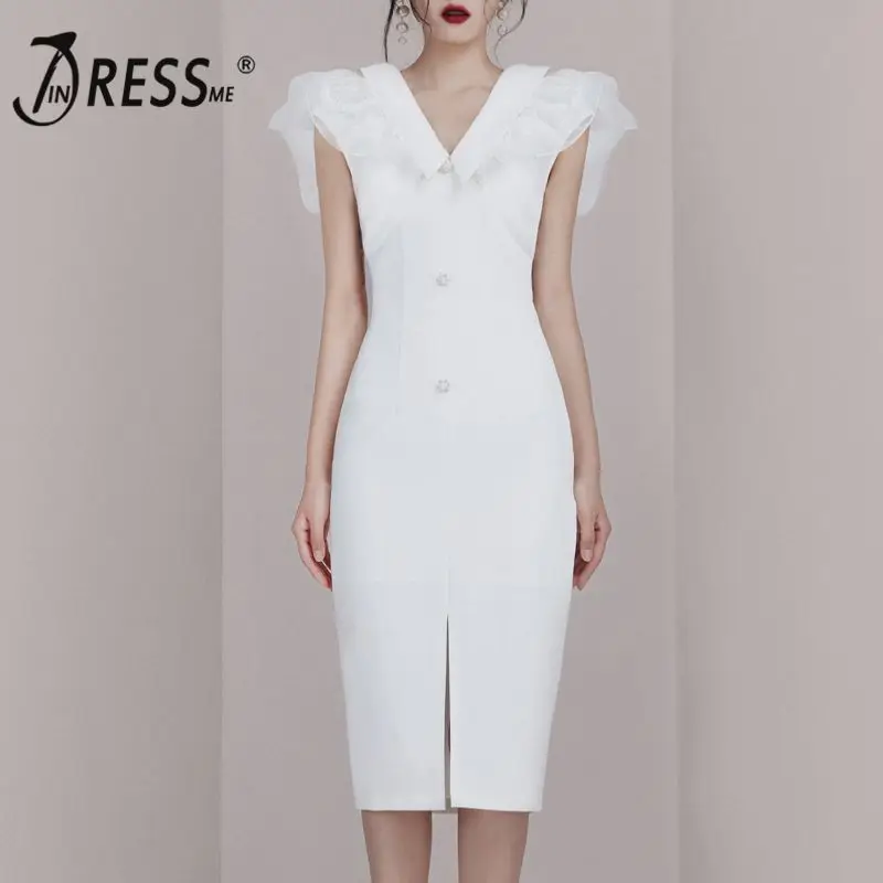 INDRESSME 2019 New Sexy Button Mesh V Neckline Sleeveless White Midi Dress Party Casual Style Women
INDRESSME 2019 New Sexy Button Mesh V Neckline Sleeveless White Midi Dress Party Casual Style Women