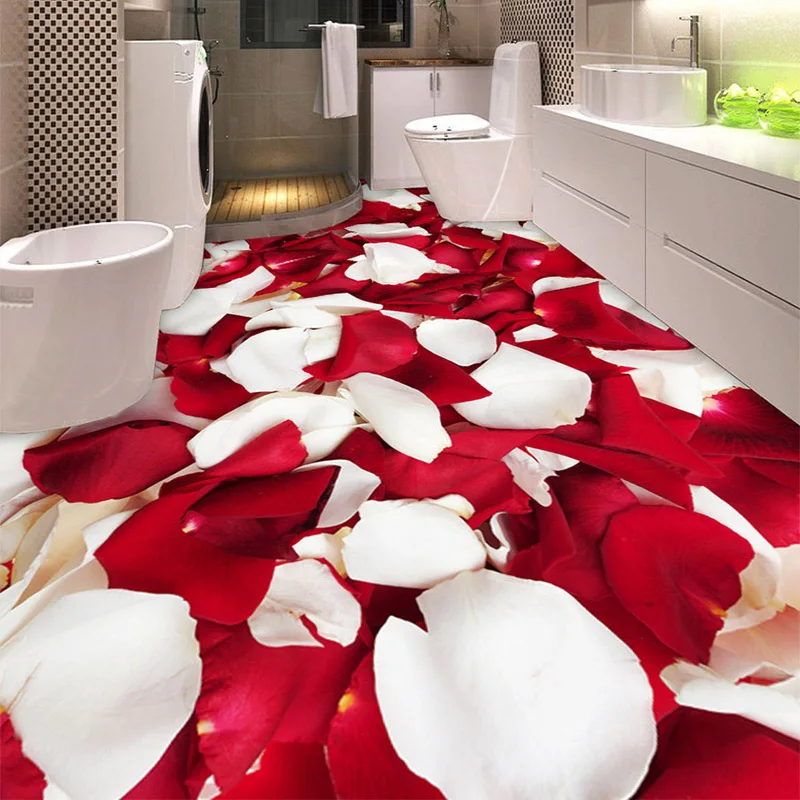 Romantic Fashion Rose Petal 3D Floor Mural Wallpaper Bathroom Bedroom Waterproof Non Slip Wear PVC Wallpaper Papel De Parede 3D
Romantic Fashion Rose Petal 3D Floor Mural Wallpaper Bathroom Bedroom Waterproof Non Slip Wear PVC Wallpaper Papel De Parede 3D