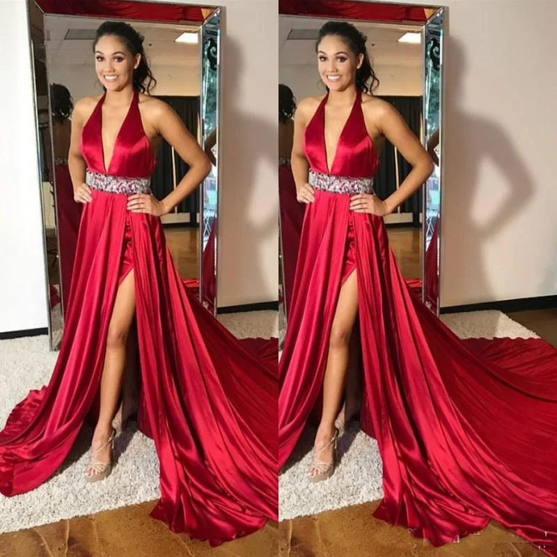 Sexy Red Deep V Neck Evening Dresses Long 2021 robe de soiree Side Split Special Occasion Dress Formal Women Prom Gowns
Sexy Red Deep V Neck Evening Dresses Long 2021 robe de soiree Side Split Special Occasion Dress Formal Women Prom Gowns