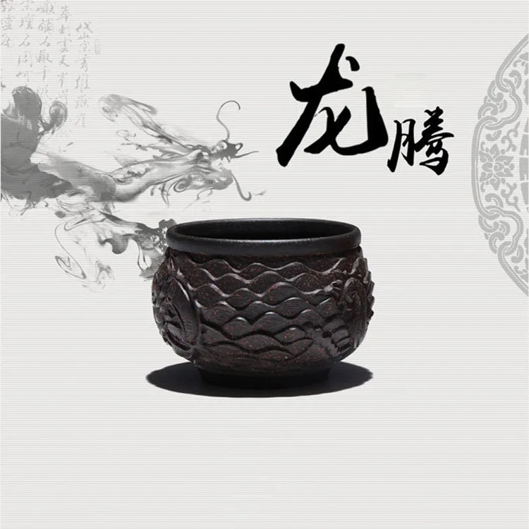 Sources of origin yixing black gold sand all hand carved dragon sample tea cup wholesale purple sand cup small mouth cup
Sources of origin yixing black gold sand all hand carved dragon sample tea cup wholesale purple sand cup small mouth cup