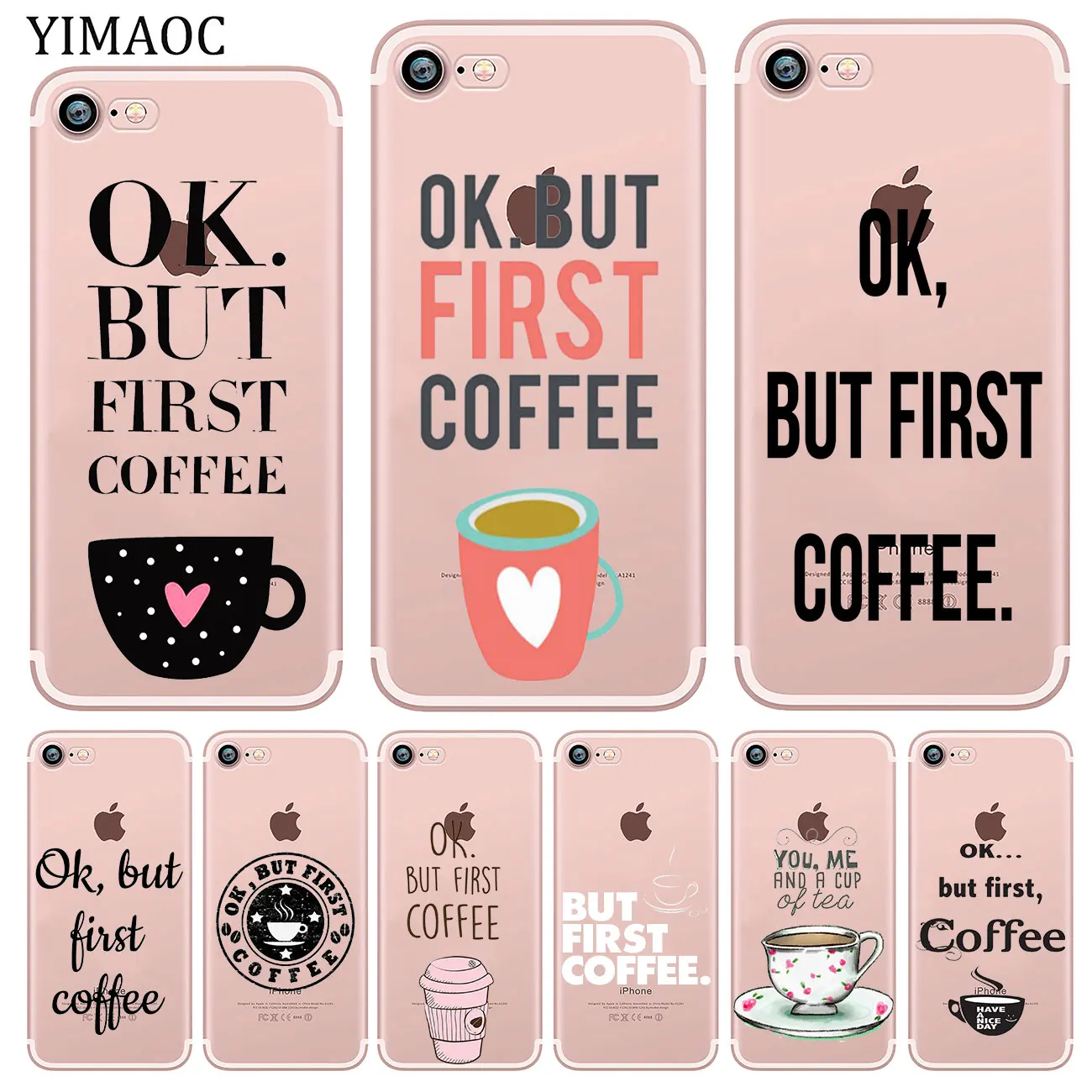 YIMAOC Ok But First Coffee Мягкий силиконовый чехол для телефона iPhone XR X XS 11 Pro Max 5 5S SE 6 6S 7 8 Plus 10