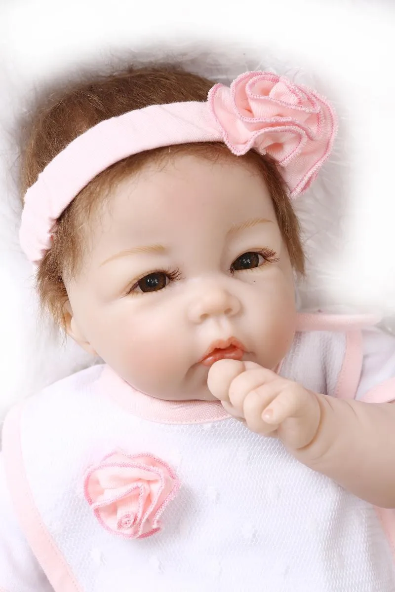 Lovely Silicone Reborn Baby Doll Toy Lifelike Newborn Girl Babies Princess Fashion Birthday Gift Present Play House | Игрушки и хобби