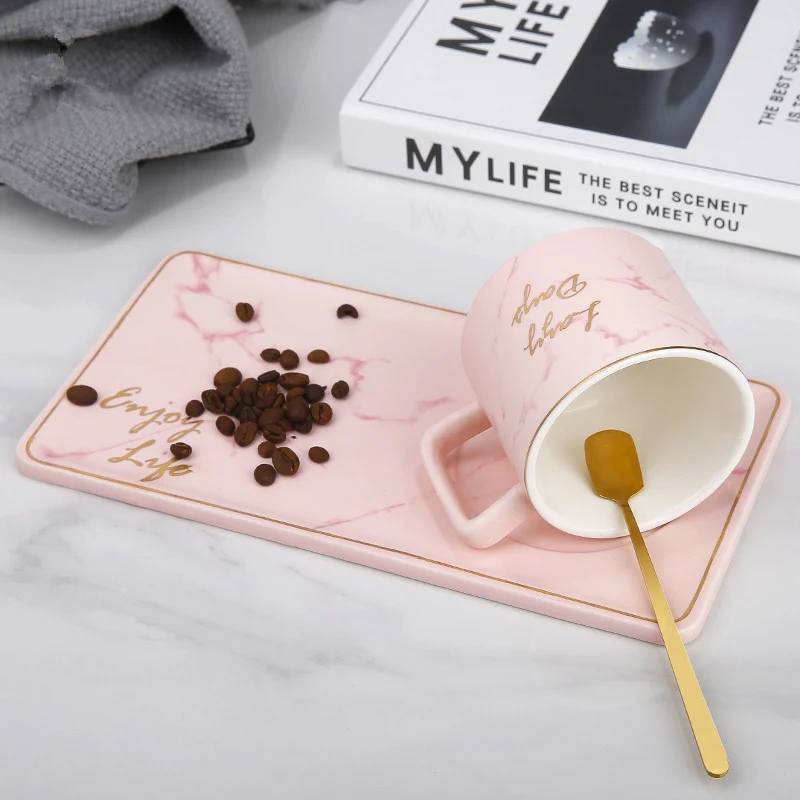 Gold Inlay Marble Coffee Cup with Spoon and Saucer Ceramic Afternoon Tea Cup Dish Plates INS Fashion Milk Mug Drop Shipping
Gold Inlay Marble Coffee Cup with Spoon and Saucer Ceramic Afternoon Tea Cup Dish Plates INS Fashion Milk Mug Drop Shipping