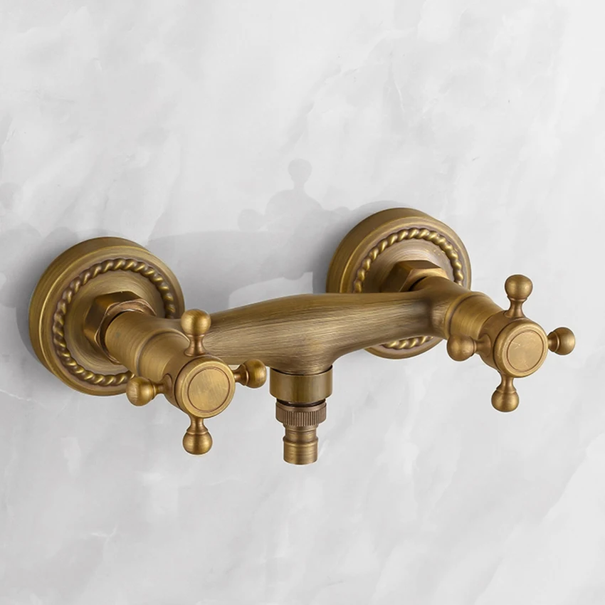 Antique Brass Wall Mounted Washing Machine Faucets G1/2, G3/4 Double Handles Single Hole Cold and Hot Water Mixer Tap Bibcock
Antique Brass Wall Mounted Washing Machine Faucets G1/2, G3/4 Double Handles Single Hole Cold and Hot Water Mixer Tap Bibcock