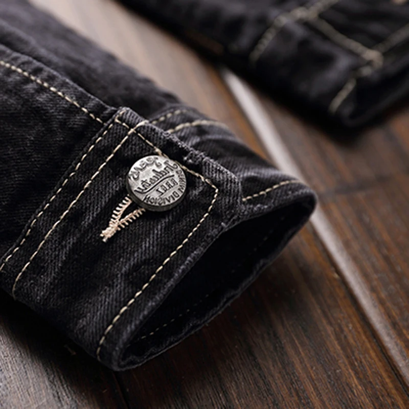Мужская джинсовая куртка размера плюс XXXL весна Европейский стиль индивидуальный